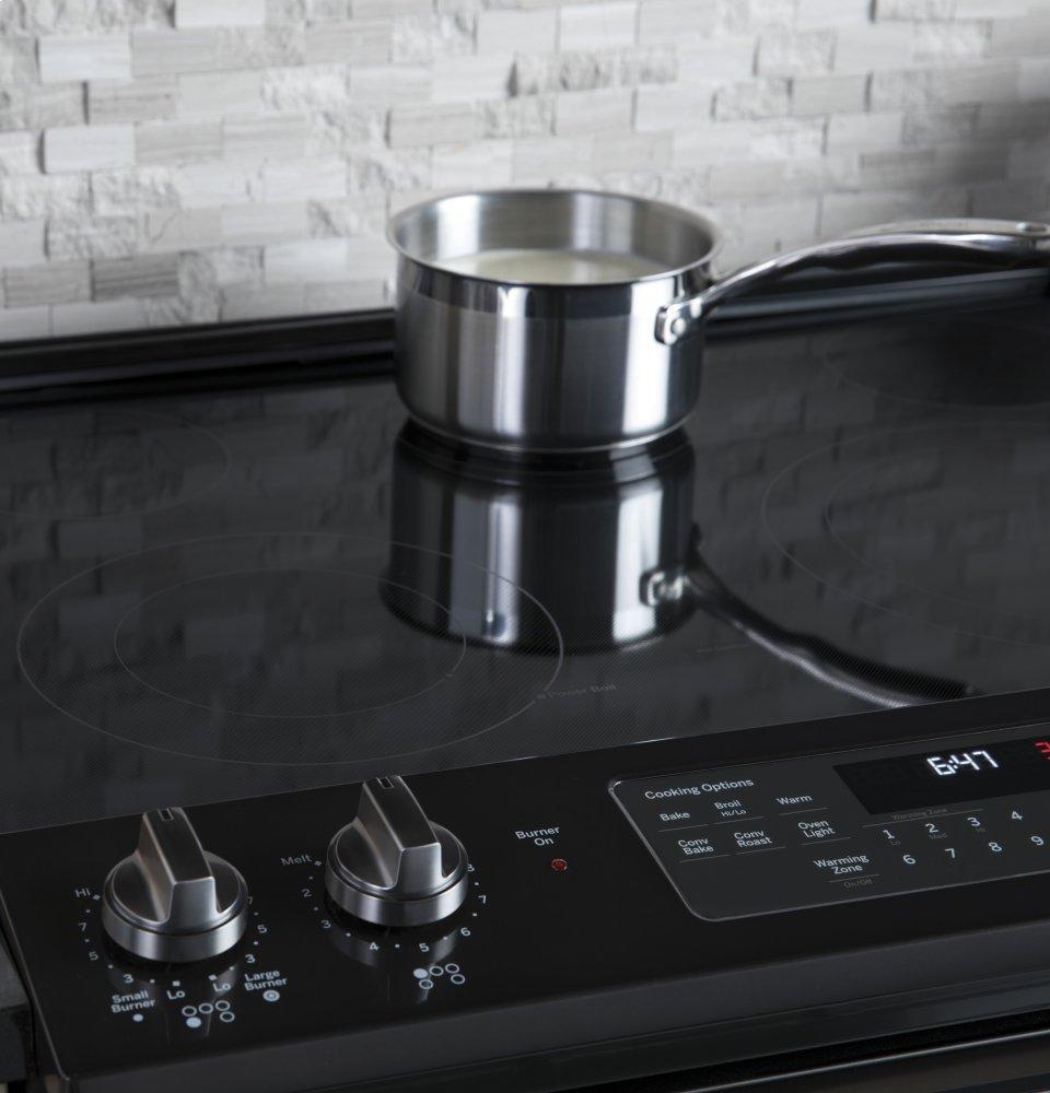 GE® 30" Slide-In Electric Convection Range