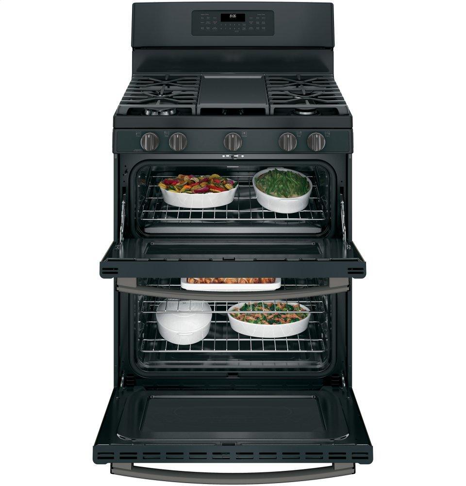 GE® 30" Free-Standing Gas Double Oven Convection Range