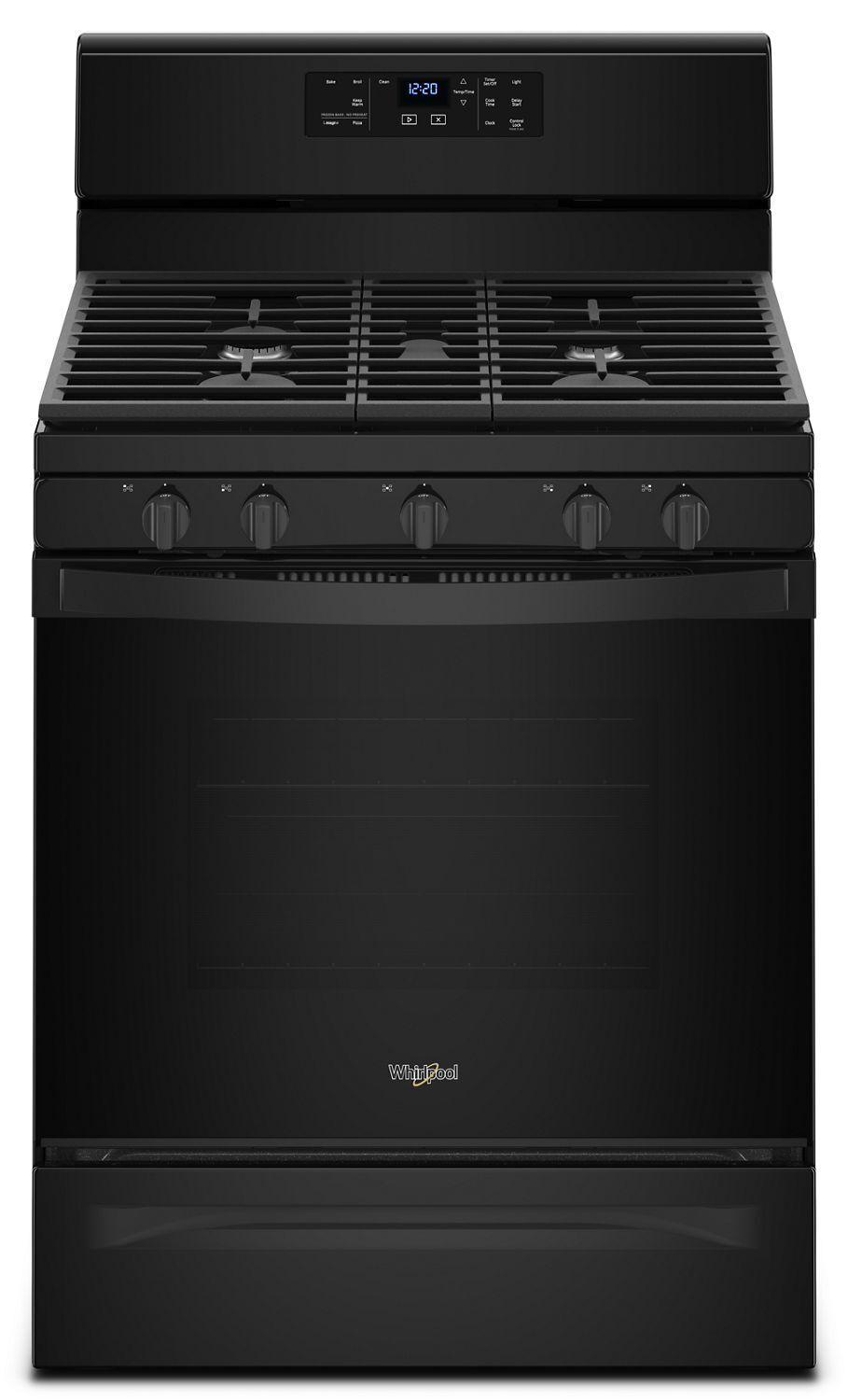 5.0 cu. ft. Freestanding Gas Range with Center Oval Burner Black