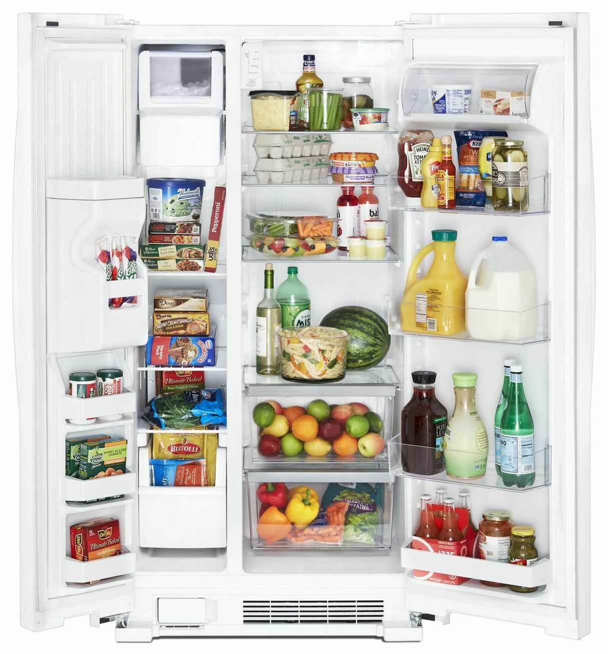 33-inch Wide Side-by-Side Refrigerator - 21 cu. ft. - White