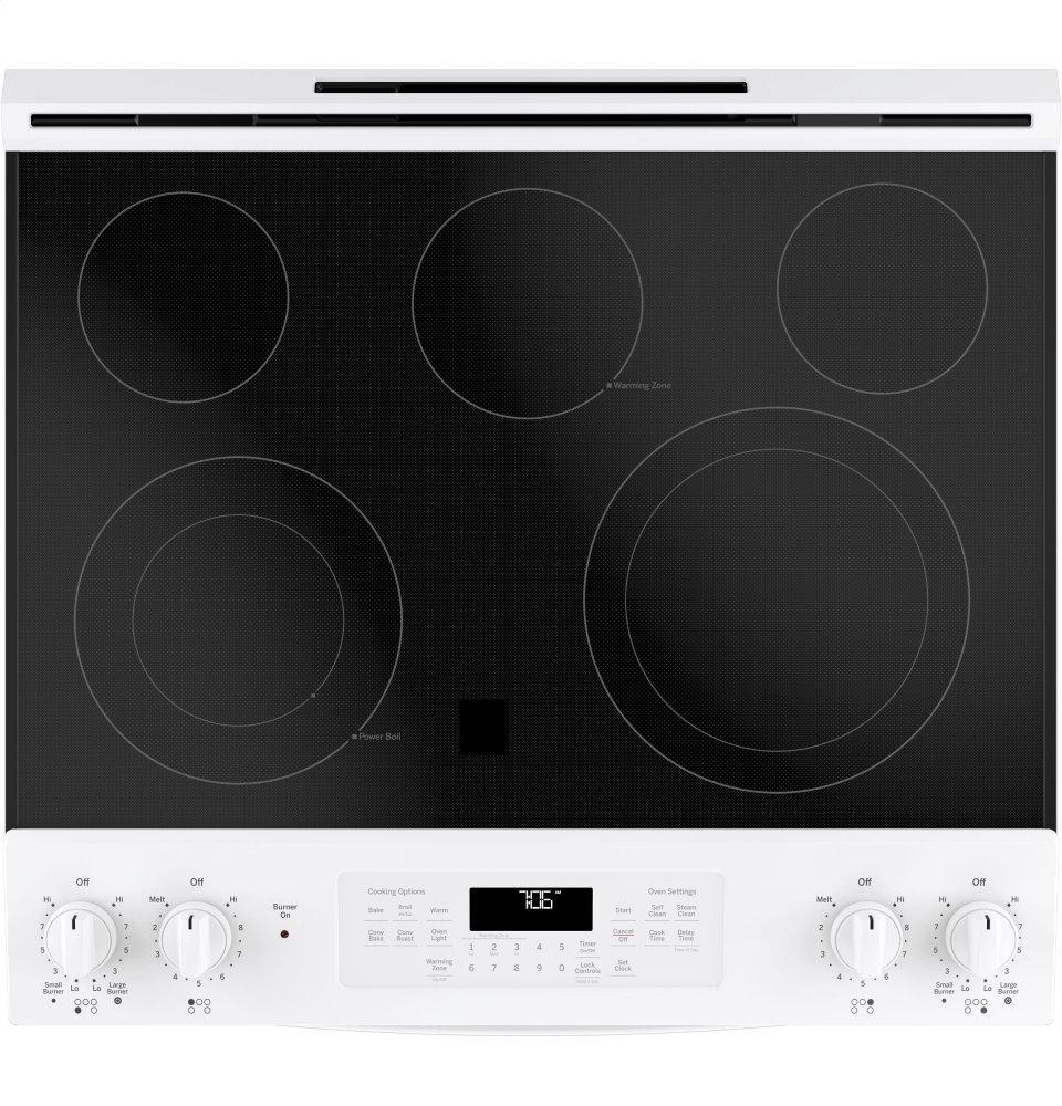 GE® 30" Slide-In Electric Convection Range