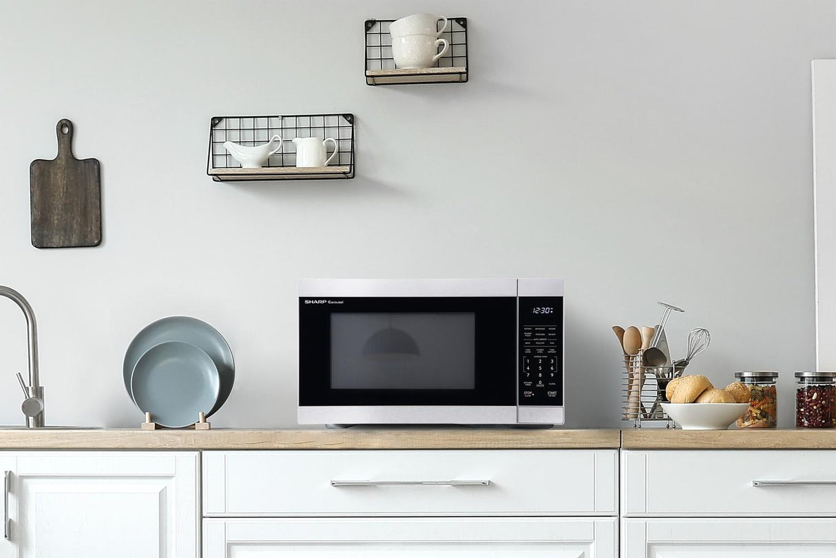 Sharp 1.1 cu. ft. 1000W Stainless Steel Countertop Microwave Oven