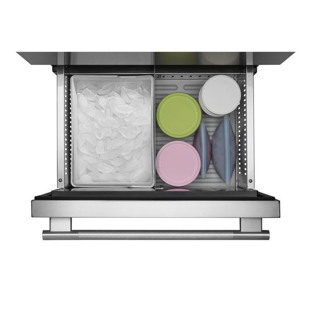 24" Stainless Steel Undercounter Double-Drawer Refrigerator/Freezer