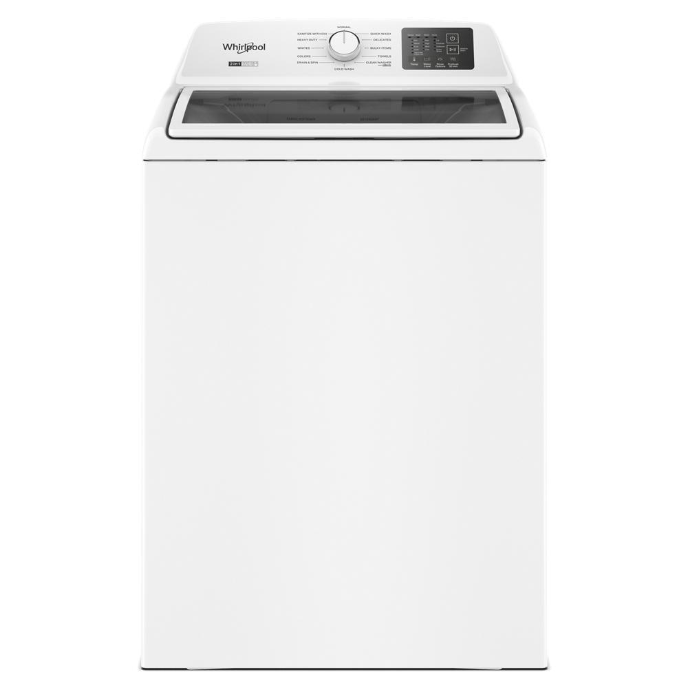 4.2-4.3 Cu. Ft. Whirlpool® Top Load Washer with 2-in-1 Removable Agitator and Soft Close Glass Lid