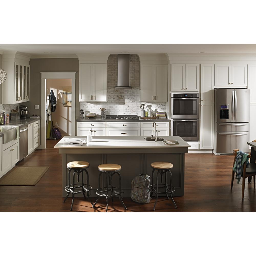 36" Modern Glass Island Mount Range Hood