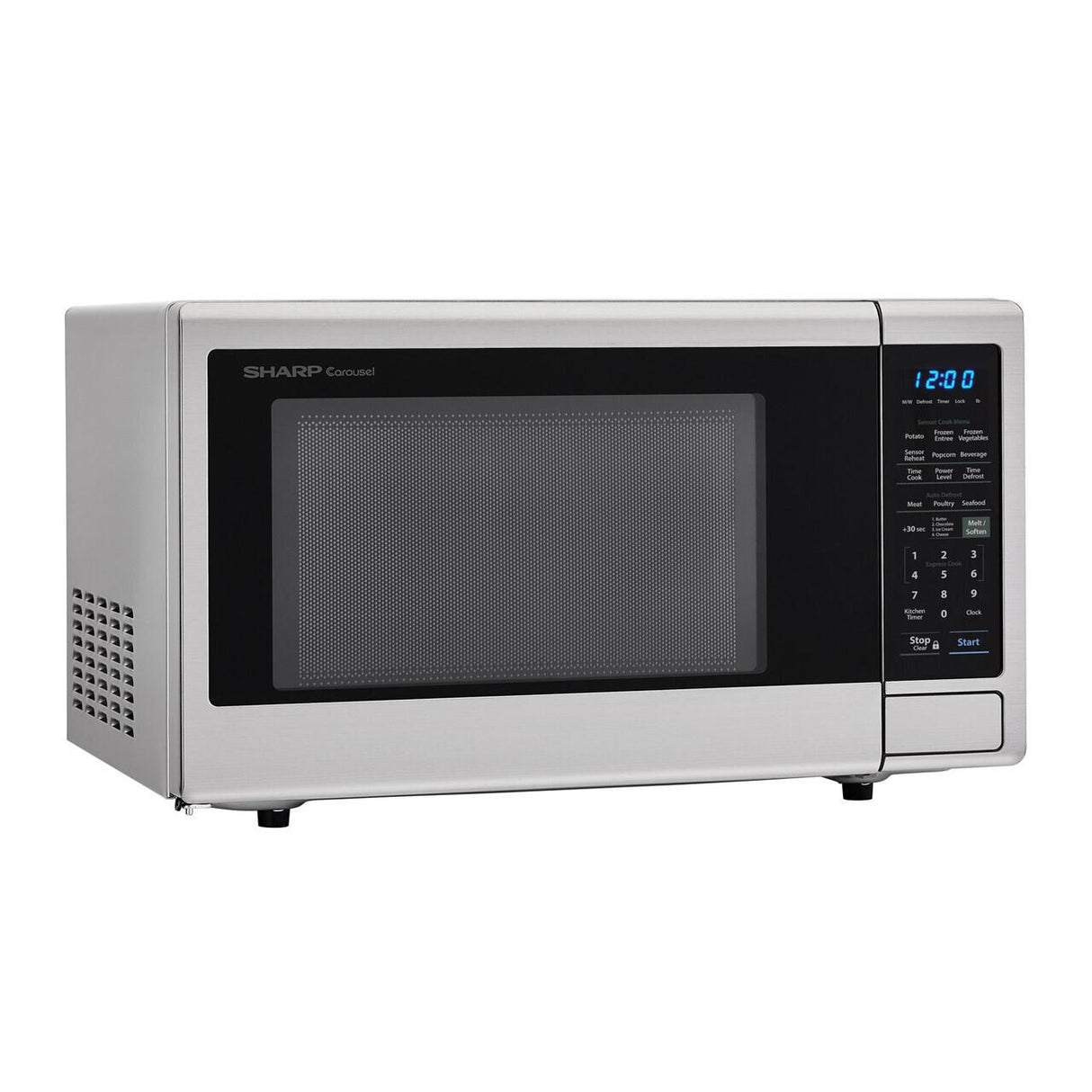 1.4 cu. ft. 1000W Sharp Stainless Steel Carousel Countertop Microwave Oven