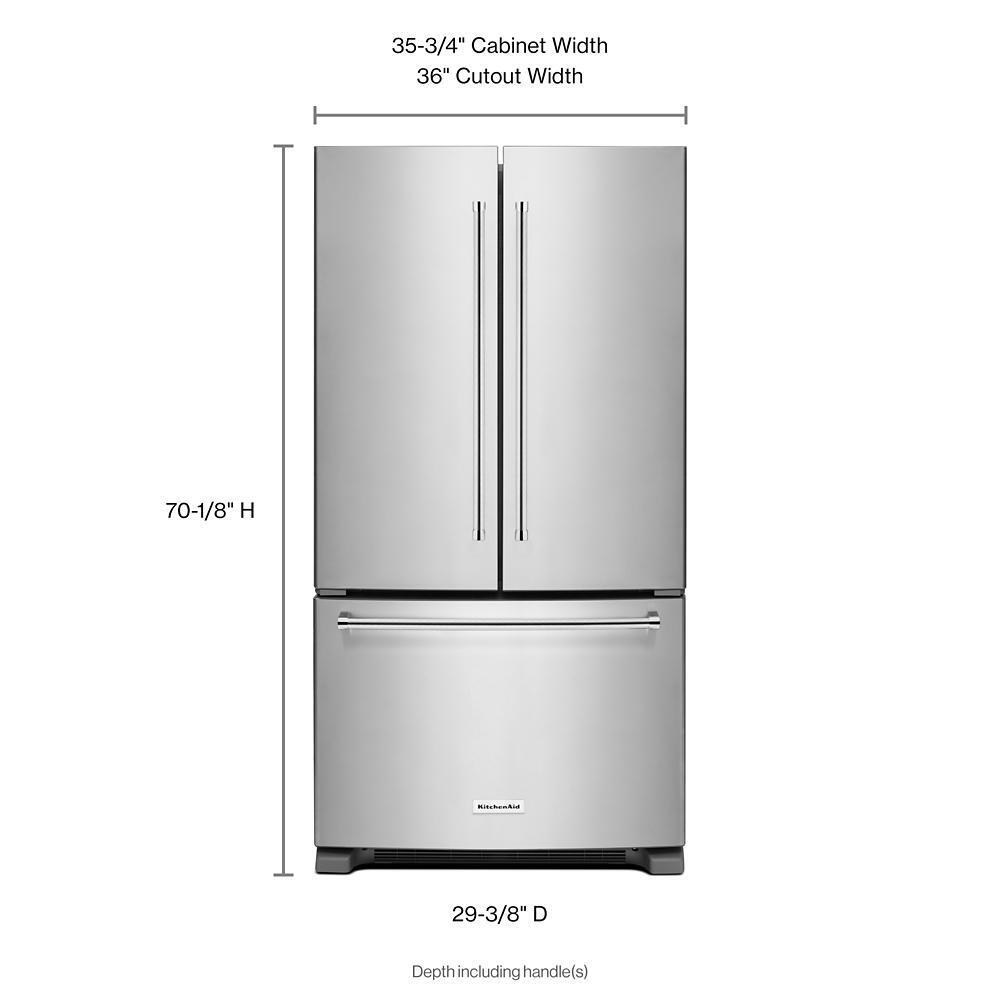 20 cu. ft. 36-Inch Width Counter-Depth French Door Refrigerator with Interior Dispense