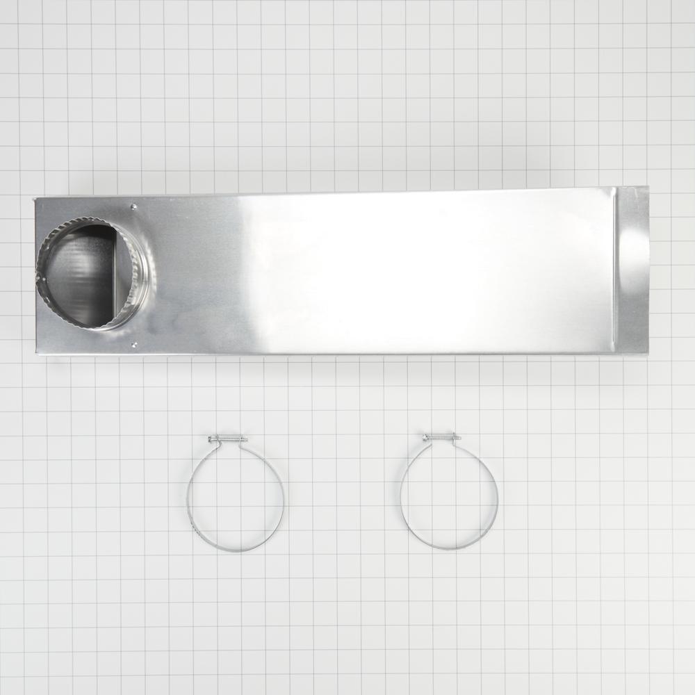 0"-18" Dryer Telescoping Vent Periscope for 2.5" clearance, with 1 male snap-lock fitting, draw-band collar & 2 clamps.