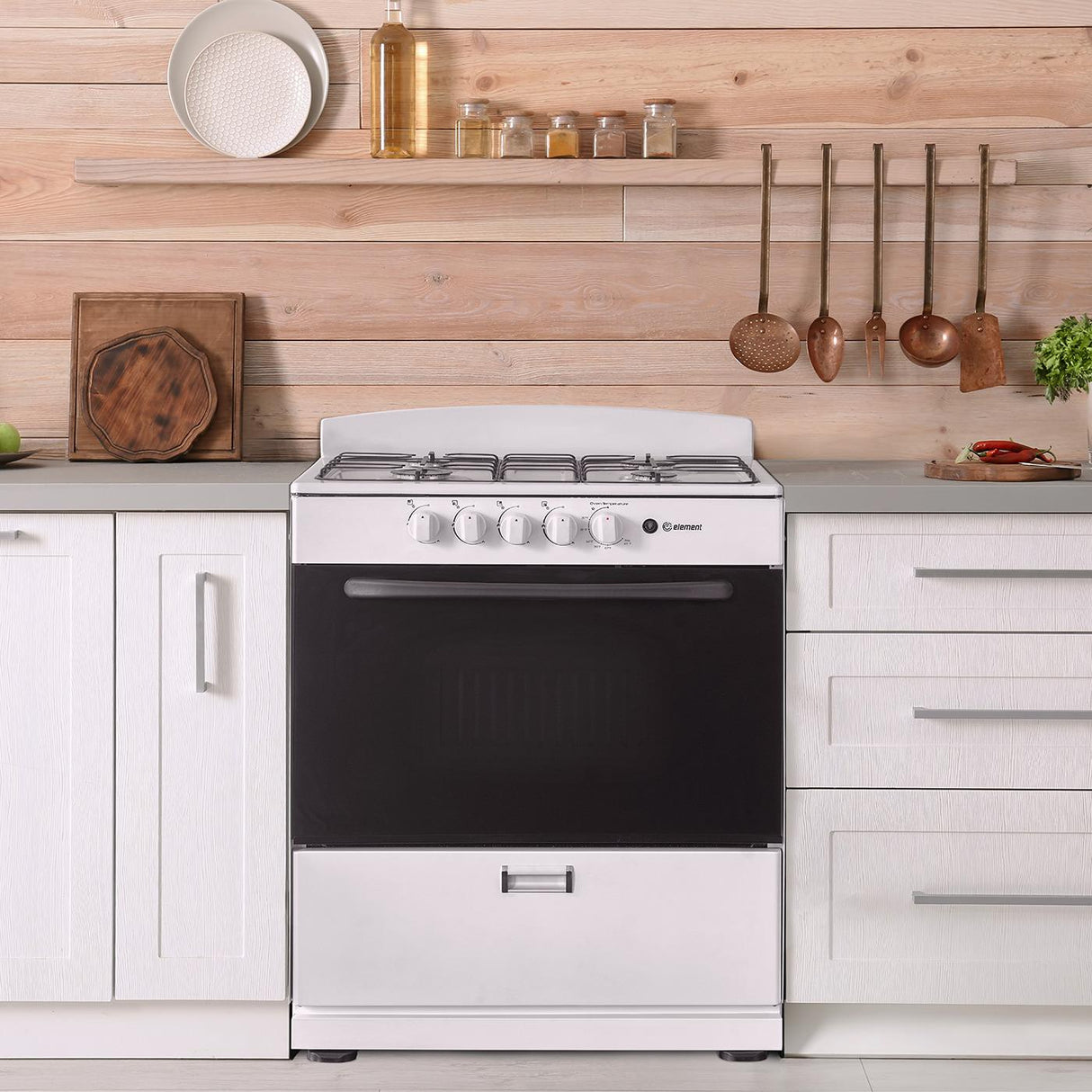 Element Electronics 4.0 cu. ft. 30", 4-Burner Gas Range (EEGR3A4MCCW)