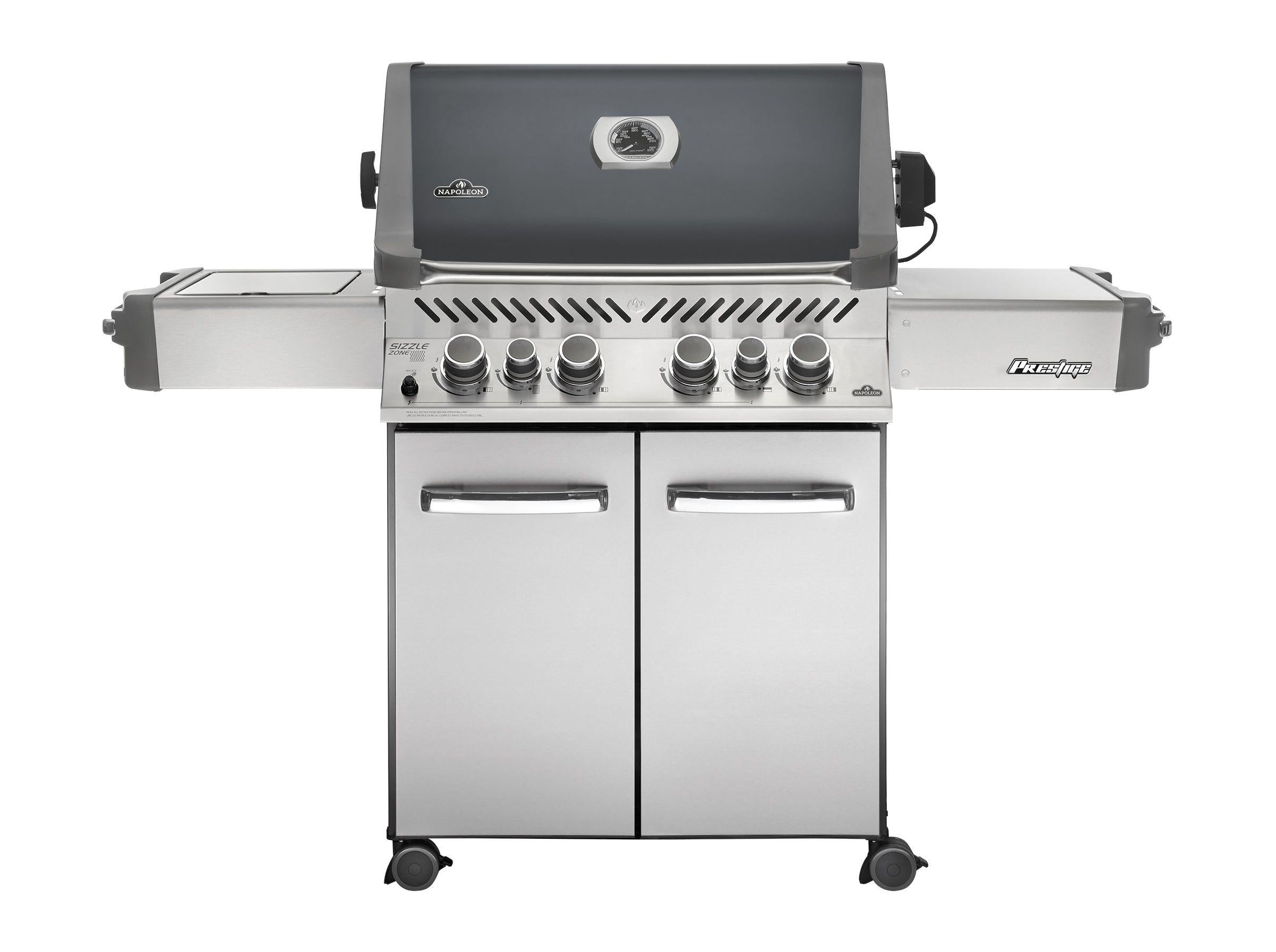 Napoleon Prestige Series Prestige 500 charcoal grey with Infrared Rear and Side Burners.
