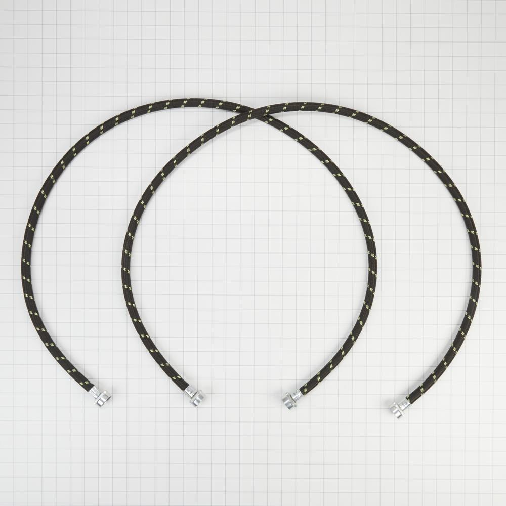 5' Braided washer fill hoses with 2 female connections - 2 pack