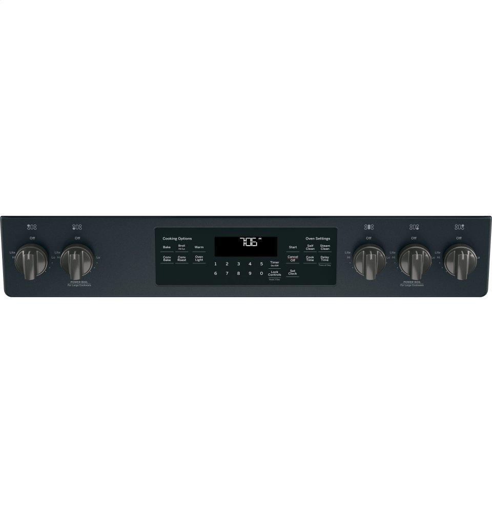 GE® 30" Slide-In Front-Control Convection Gas Range