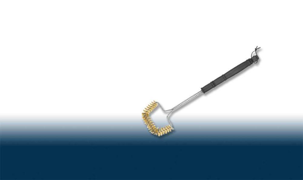 Three Sided Grill Brush - Brass Bristles
