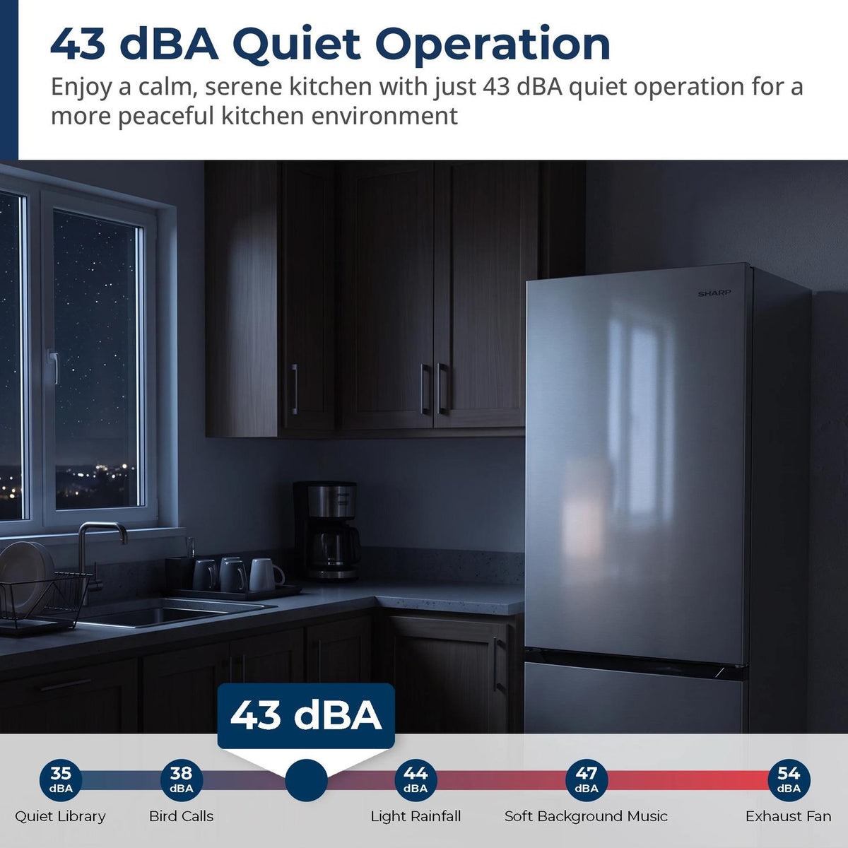 10.4 cu. ft. Counter Depth 24 in. Bottom Freezer 2-Door Refrigerator with Reversible Door in Stainless Steel