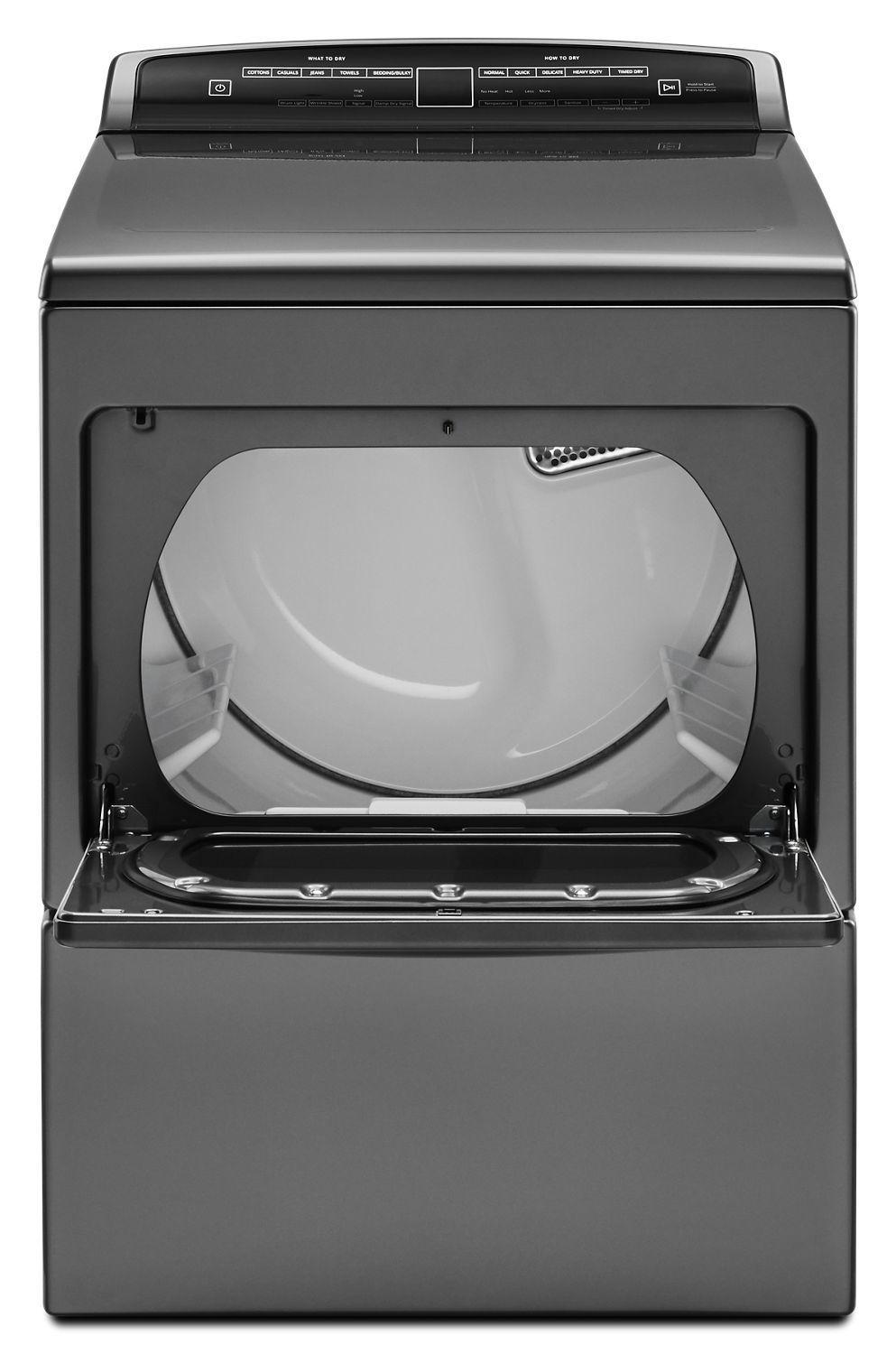 7.4 cu.ft Top Load HE Electric Dryer with AccuDry , Intuitive Touch Controls Chrome Shadow