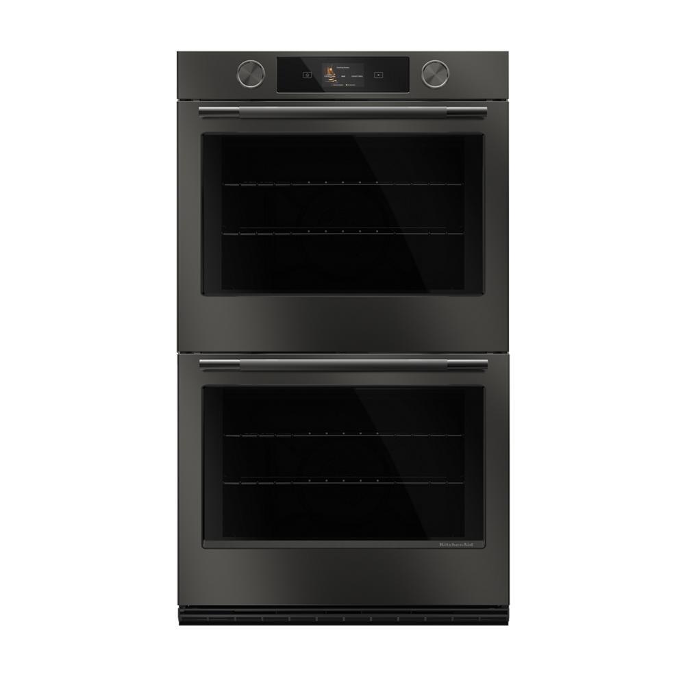 30-inch Smart Electric Double Wall Oven with Intelligent Cooking Camera - Black Ore