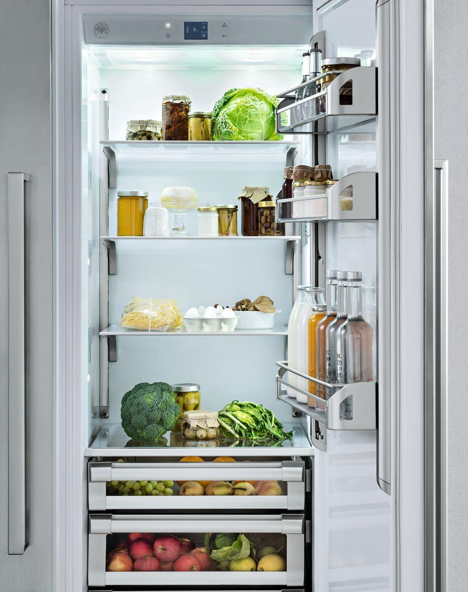 24" Built-in Refrigerator column - Stainless - Left hinge