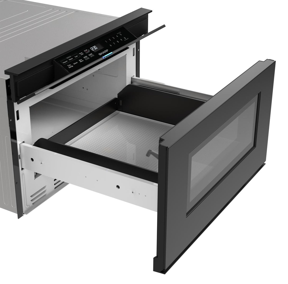 Sharp 24 in. 1.2 cu. ft. Deco Series Built-In Smart Microwave Drawer™ Oven with Easy Wave Open in Black