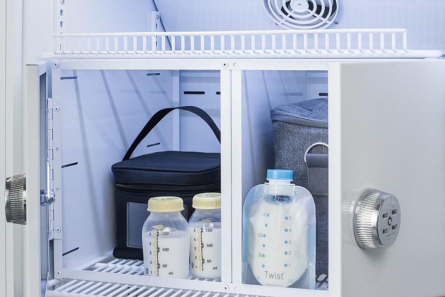 Purpose-built All-refrigerator for Breast Milk Storage With 4 Interior Locking Compartments, Antimicrobial Silver-ion Handle, and A Hospital Grade Cord With 'green Dot' Plug