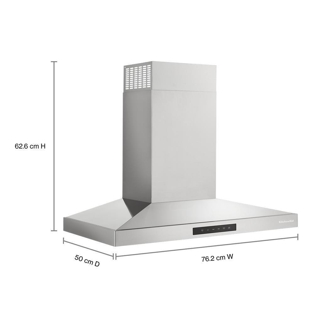 KitchenAid® 30-inch Wall-Mount, 4-Speed Canopy Hood