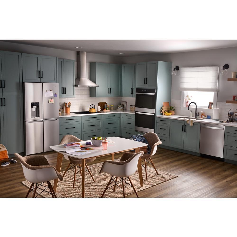 36-Inch Counter Depth 4 Door Refrigerator with Ice Maker in Door