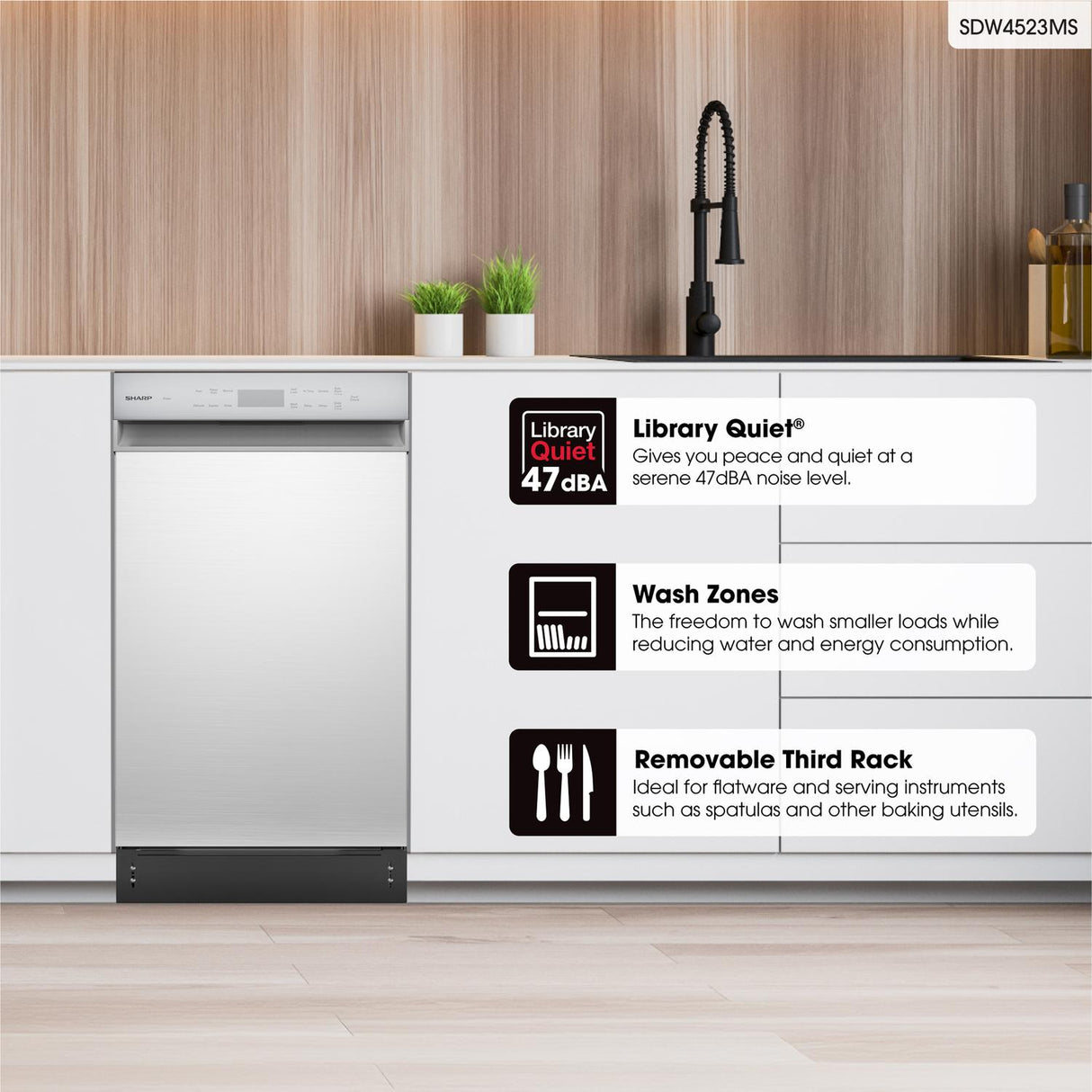 18 in. Stainless Steel 47 dB Dishwasher