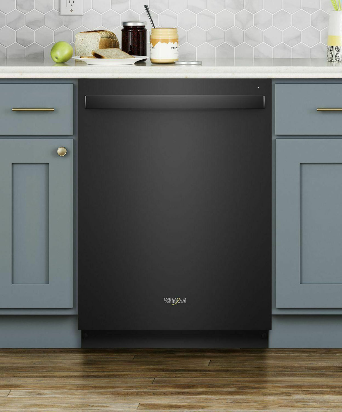 Stainless Steel Tub Dishwasher with Third Level Rack - Black