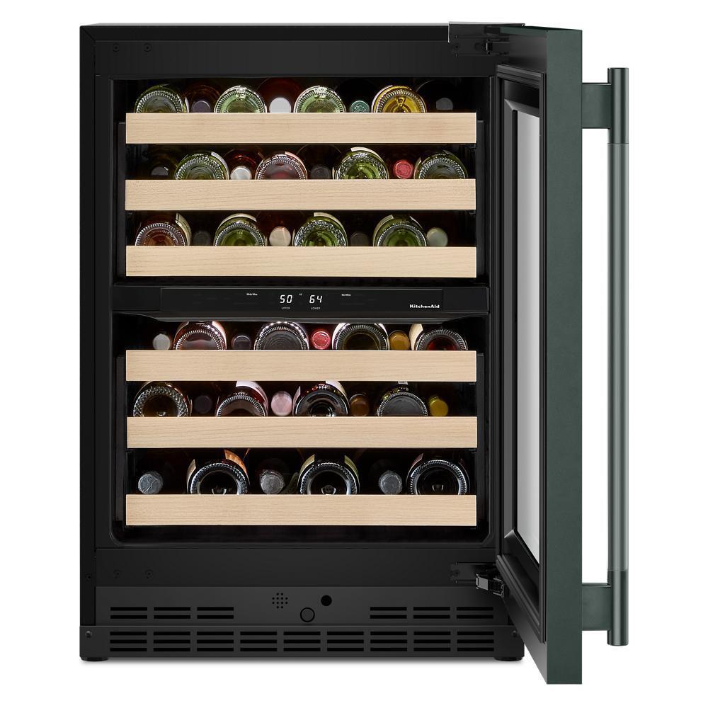 24" Undercounter Wine Cellar with Full-Extension Wood-Front Racks