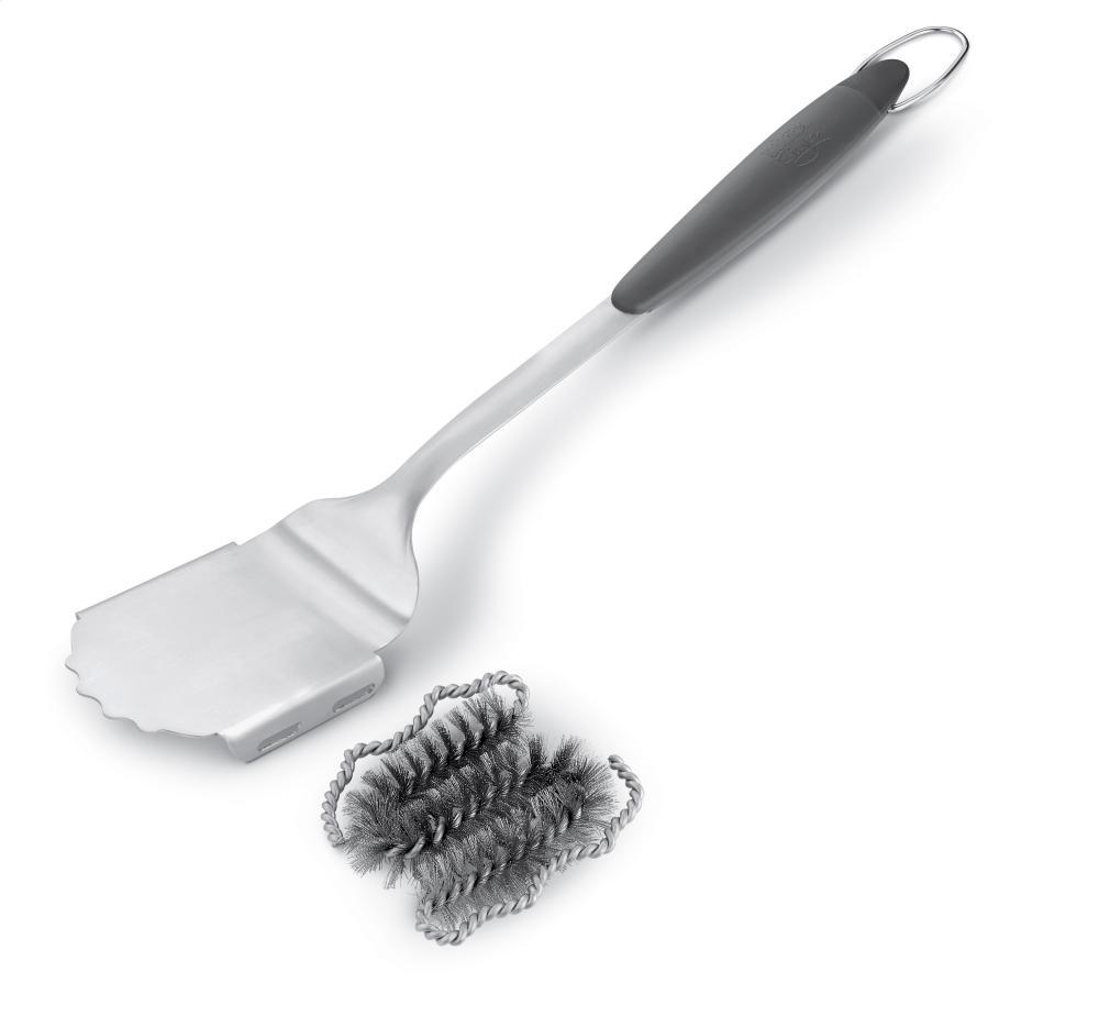 WEBER STYLE - Stainless Steel Grill Brush with Replaceable Head