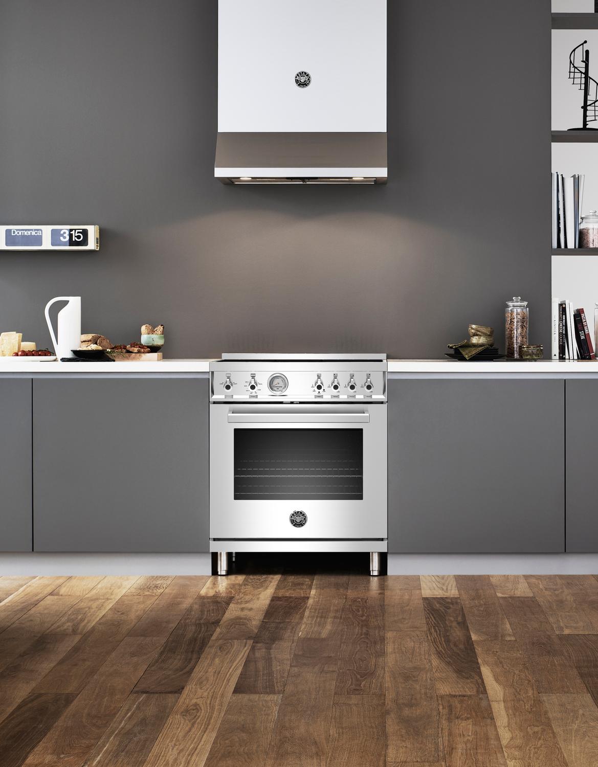 30 inch Induction Range, 4 Heating Zones, Electric Oven Stainless Steel