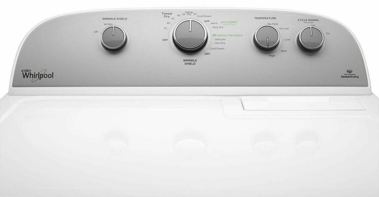 7.0 cu.ft Top Load Gas Dryer with Wrinkle Shield™ Plus - White