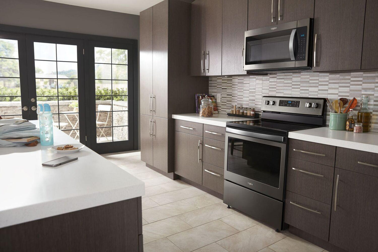 5.3 cu. ft. Freestanding Electric Range with Frozen Bake™ Technology - Black Stainless