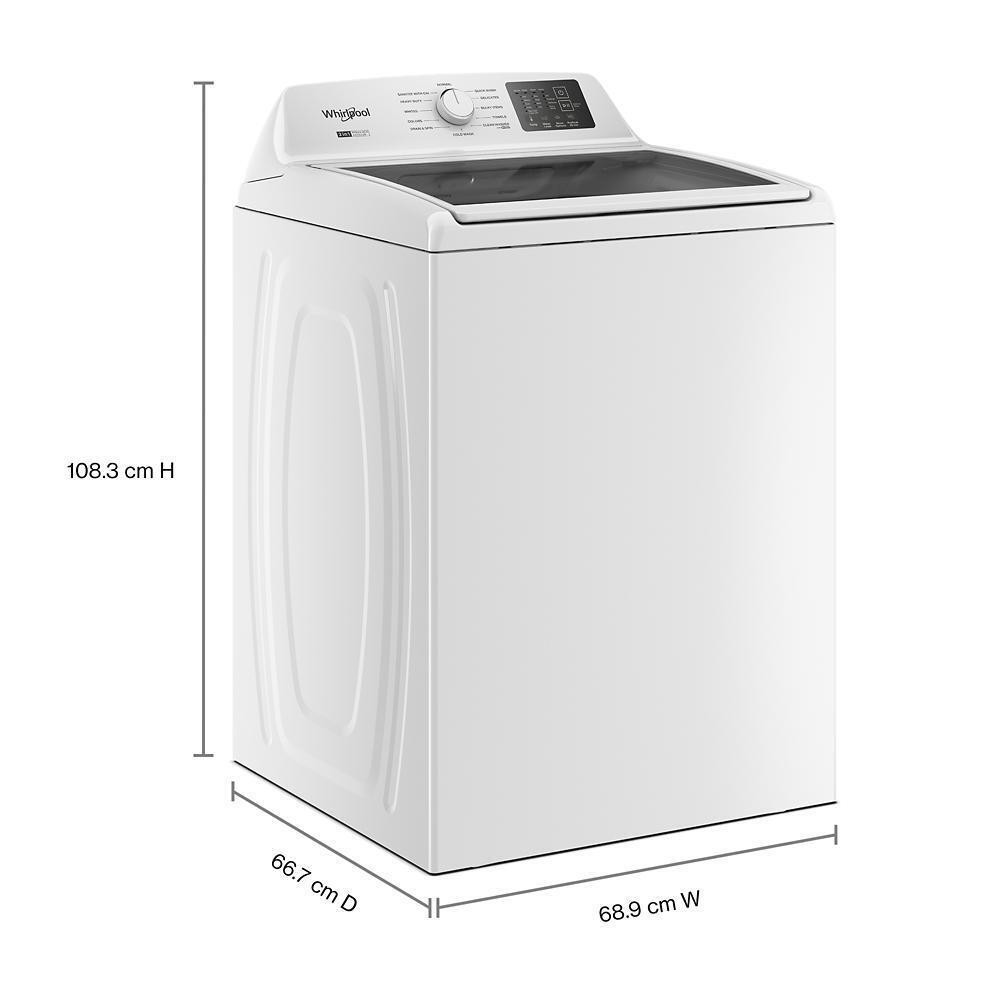 4.2-4.3 Cu. Ft. Whirlpool® Top Load Washer with 2-in-1 Removable Agitator and Soft Close Glass Lid