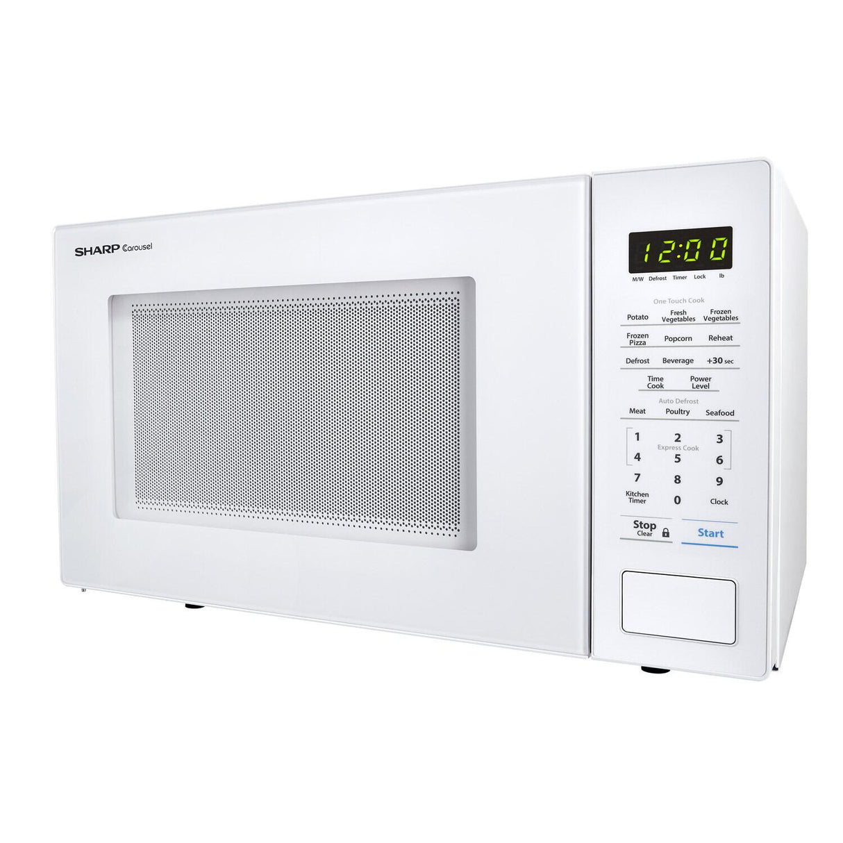 1.1 cu. ft. 1000W Sharp Countertop White Microwave