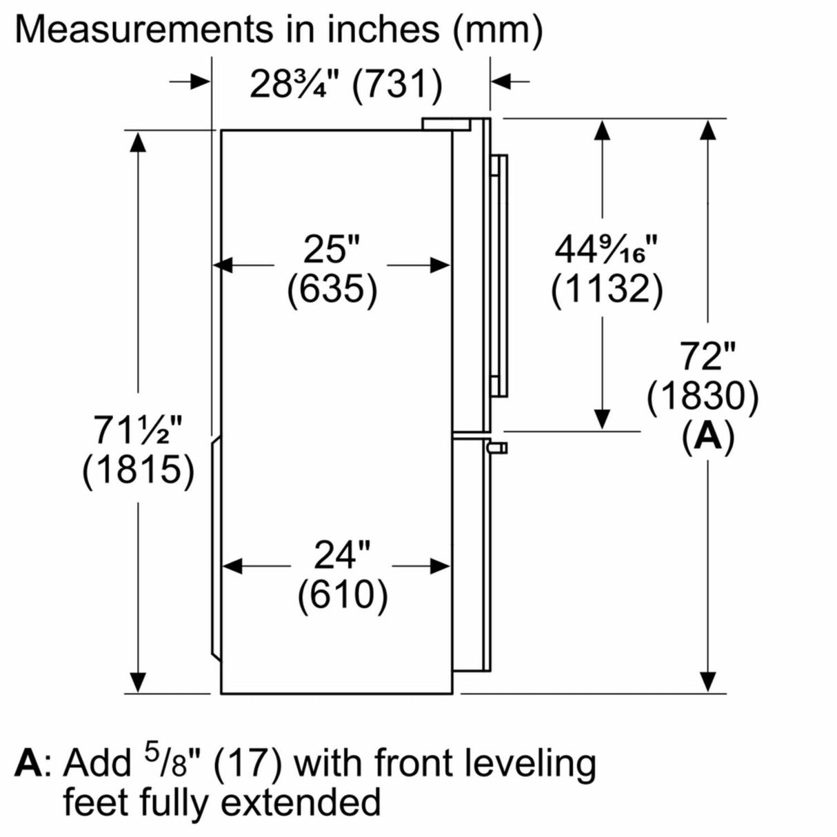800 Series French Door Bottom Mount Refrigerator 36'' Easy clean stainless steel B36CT81SNS