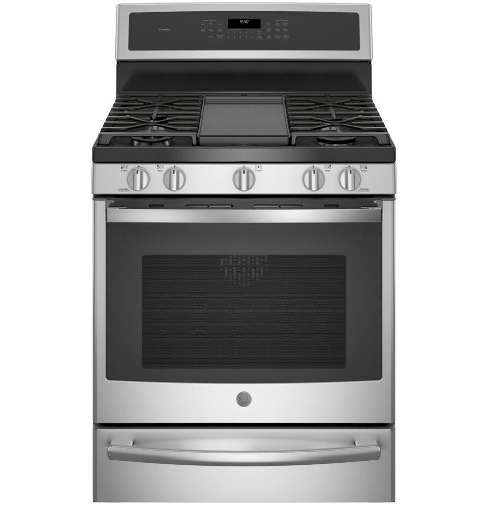 GE Profile™ 30" Smart Free-Standing Gas Convection Range with Warming Drawer