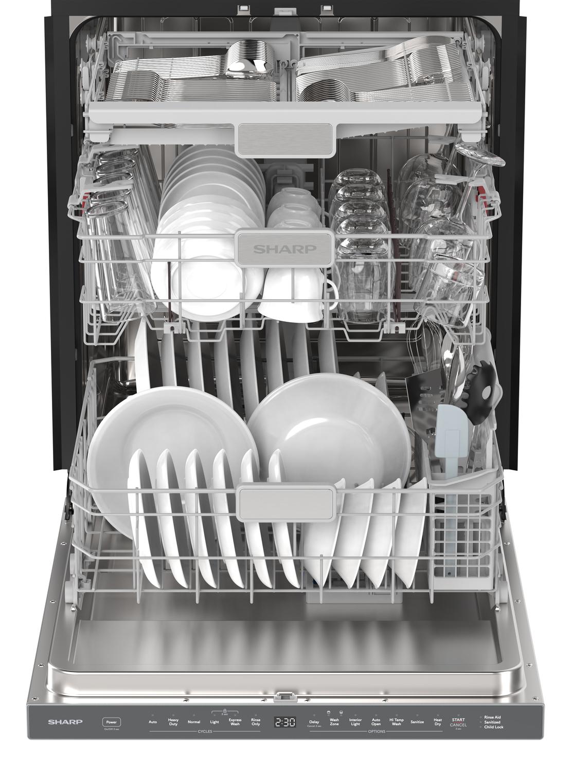 24" Top Control Stainless Steel Pocket Handle 47 dBA Dishwasher with Auto Door Open