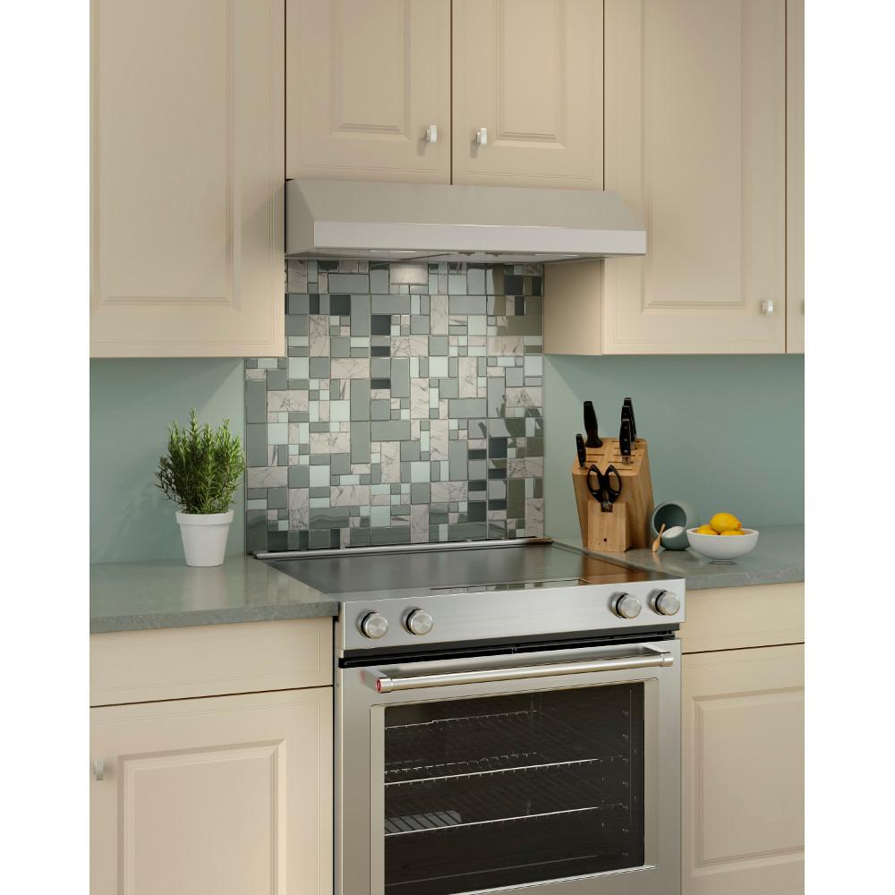 Broan 24-Inch 300 Max Blower CFM 1.5 Sones Stainless Steel Range Hood ENERGY STAR® certified