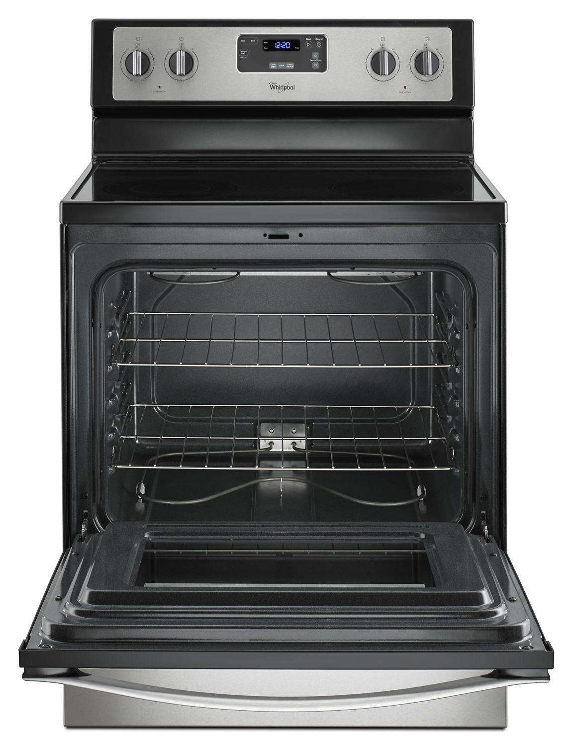 4.8 Cu. Ft. Freestanding Electric Range with FlexHeat Dual Radiant Element Black-on-Stainless
