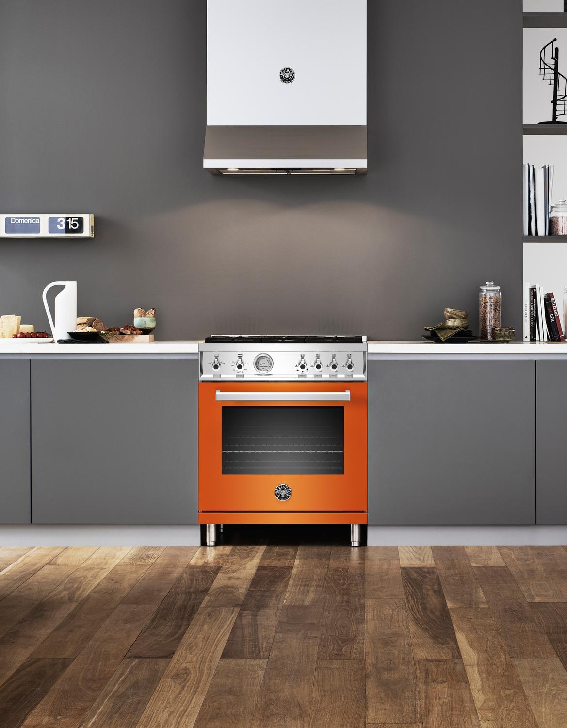 30 inch All Gas Range, 4 Brass Burner Arancio
