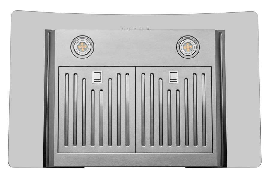 Hauslane Chef 36-in Convertible Stainless Steel Wall-Mounted Range Hood