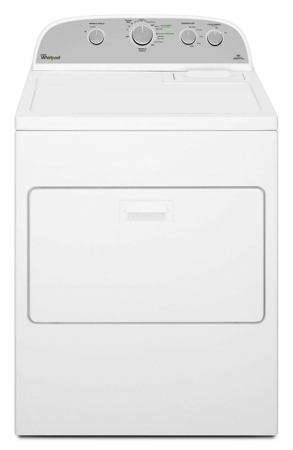 7.0 cu.ft Top Load Electric Dryer with Wrinkle Shield™ Plus - White