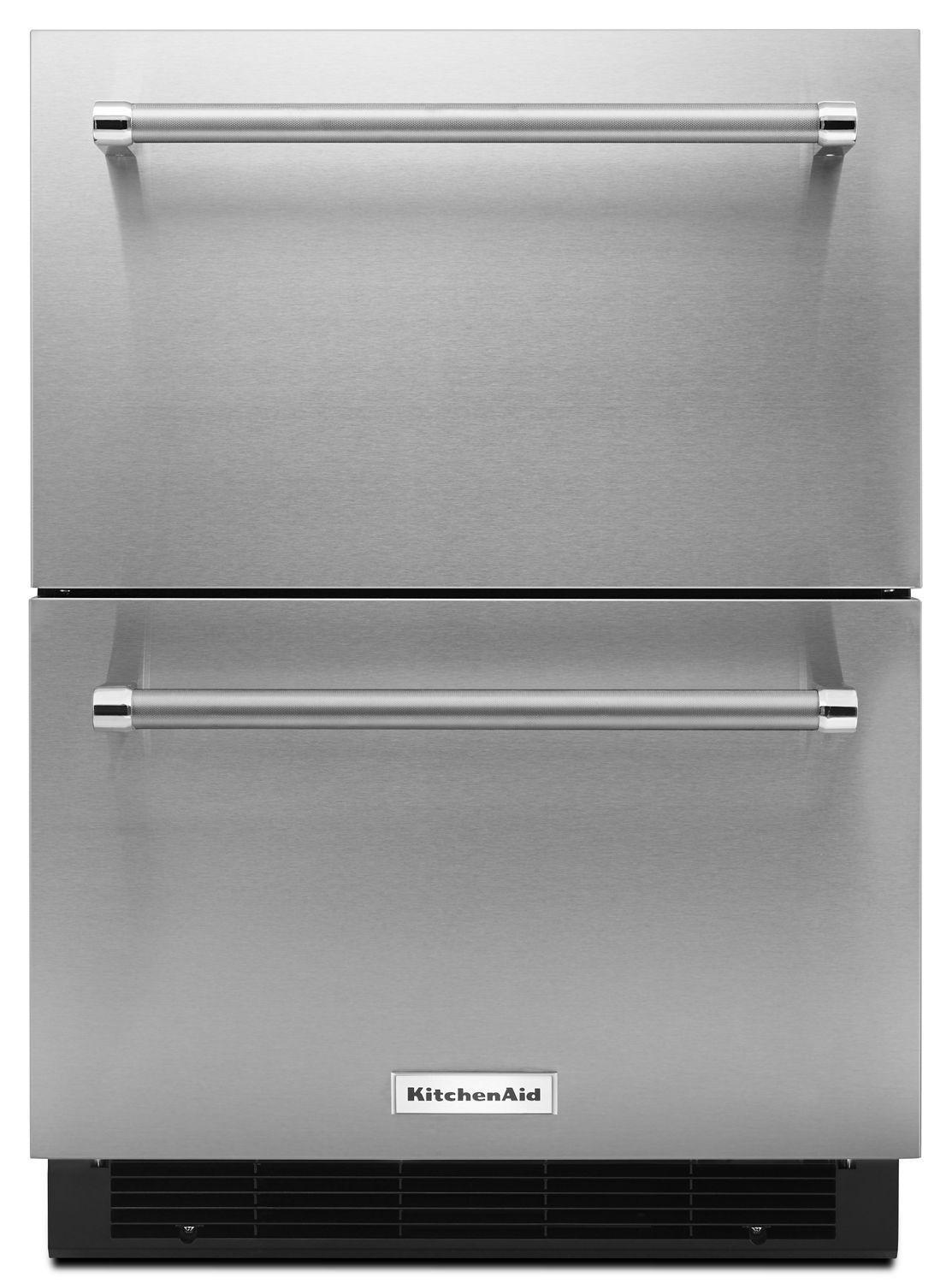 24" Stainless Steel Double Refrigerator Drawer - Stainless Steel