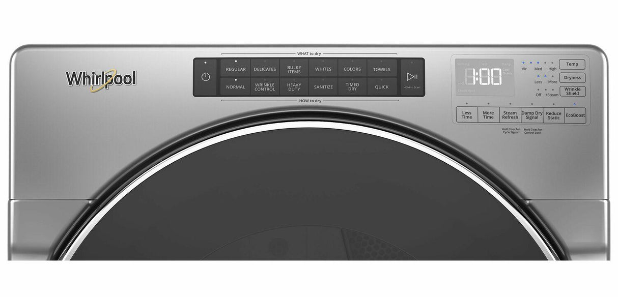 7.4 cu. ft. Front Load Electric Dryer with Steam Cycles - Chrome Shadow