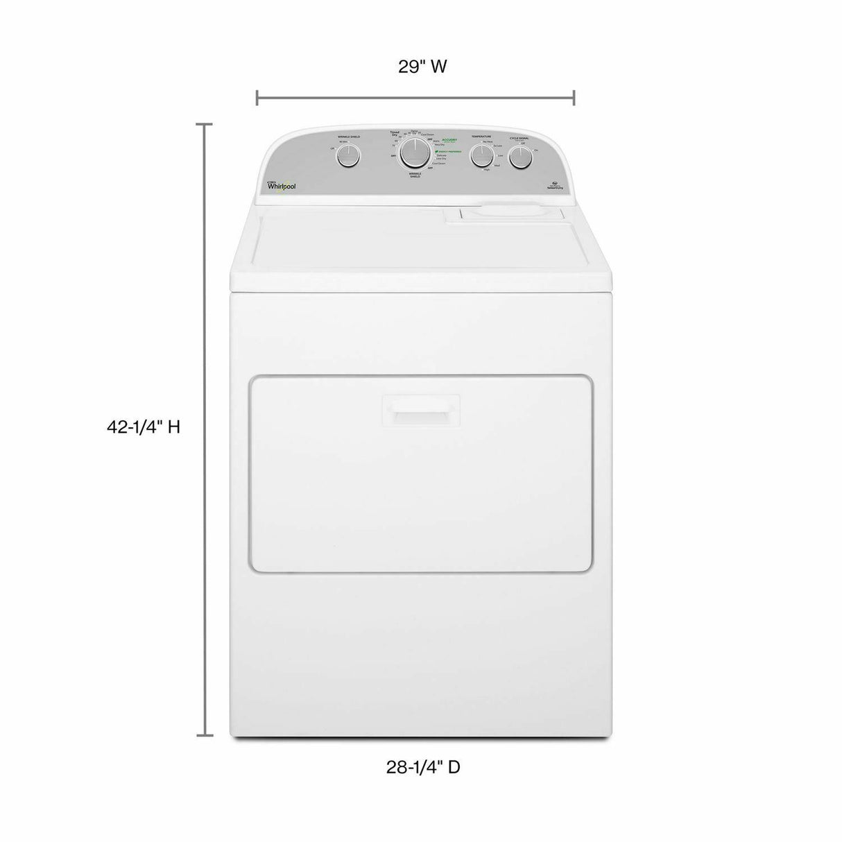 7.0 cu.ft Top Load Gas Dryer with Wrinkle Shield™ Plus - White