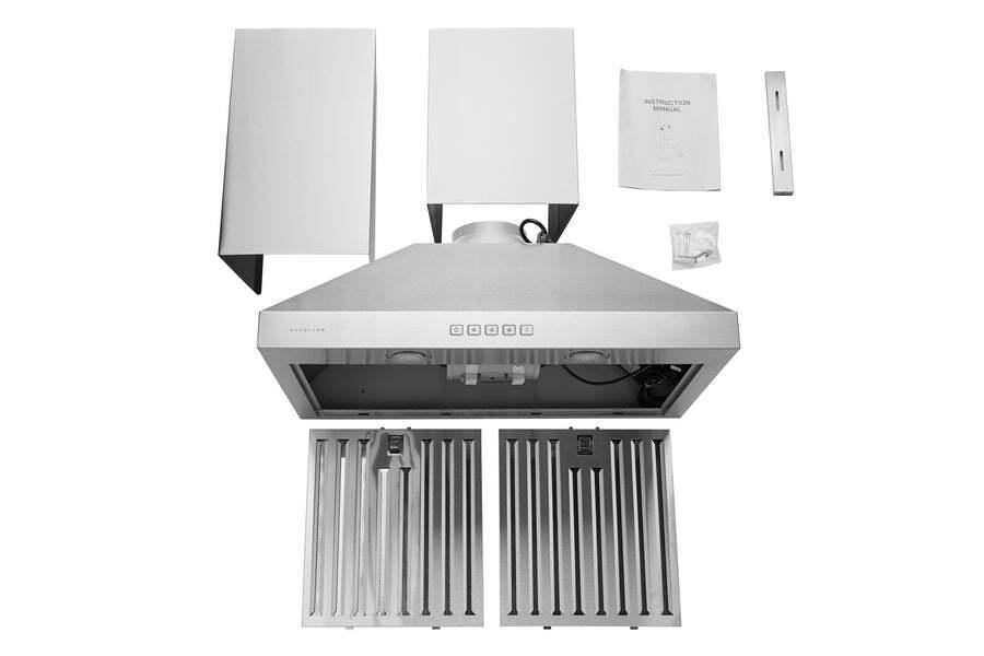 Hauslane Chef 30-in Convertible Stainless Steel Wall-Mounted Range Hood