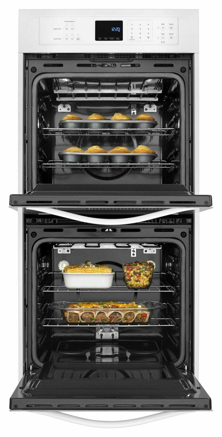 6.2 Cu. Ft. Double Wall Oven with High-Heat Self-Cleaning System - White