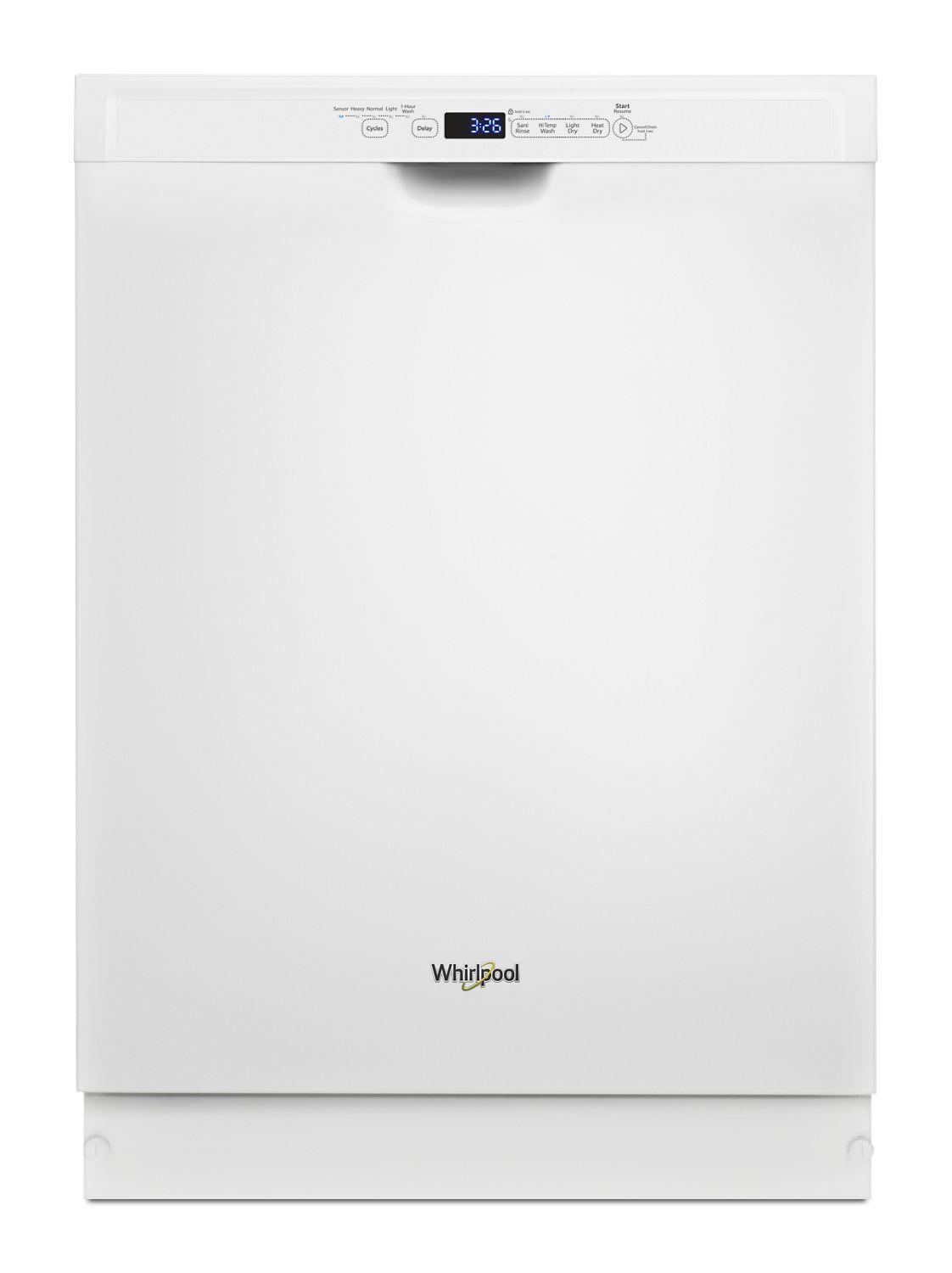 Stainless steel dishwasher with 1-Hour Wash cycle - White