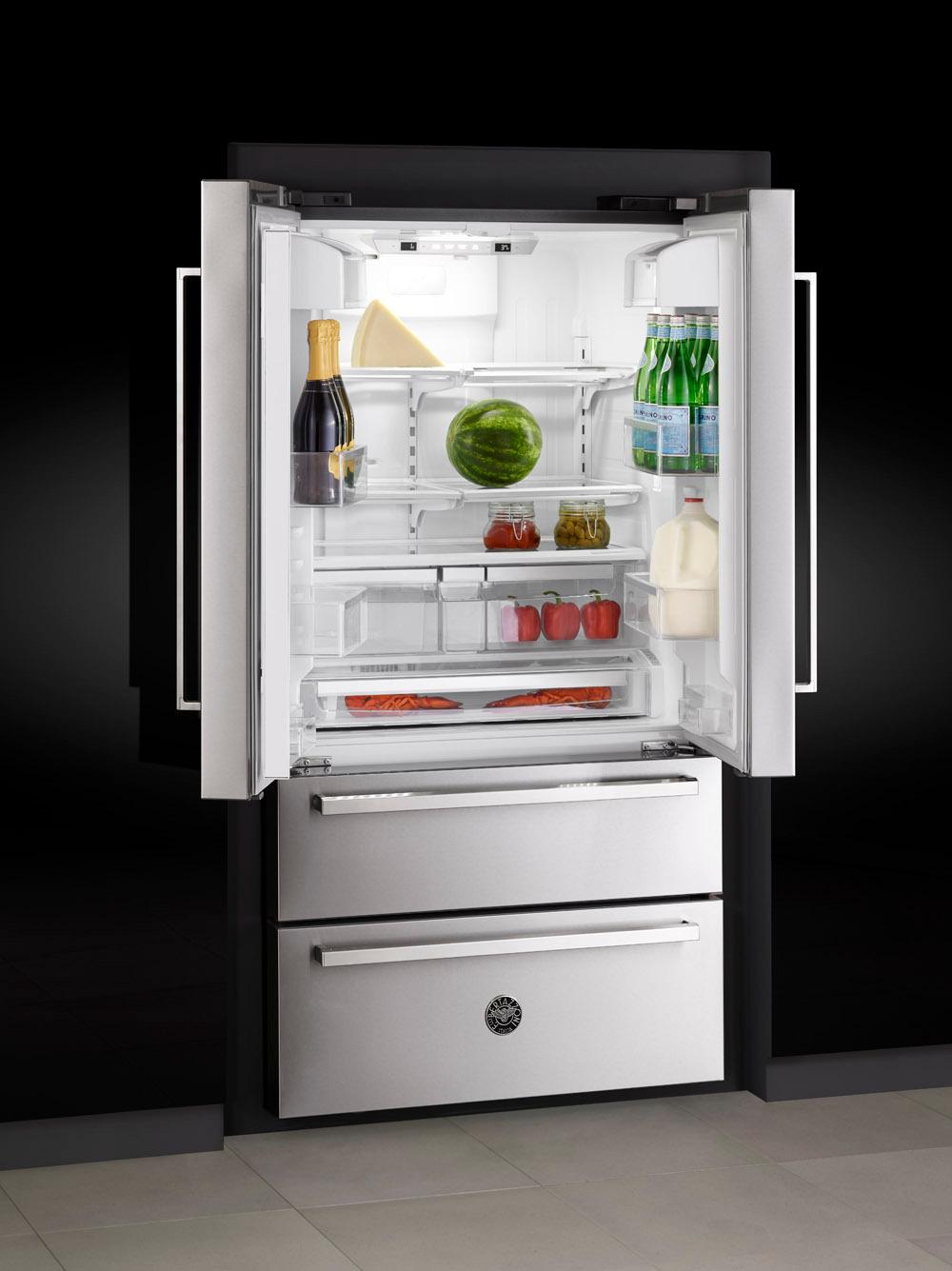 36" French door refrigerator - Freestanding - Stainless