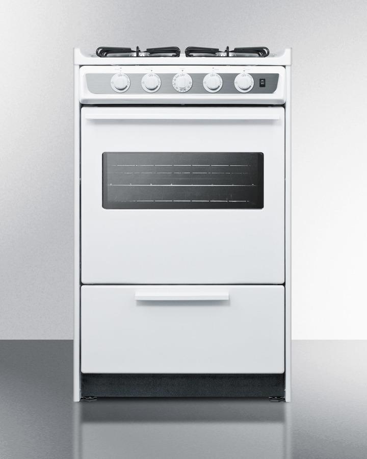 20" Wide Gas Range